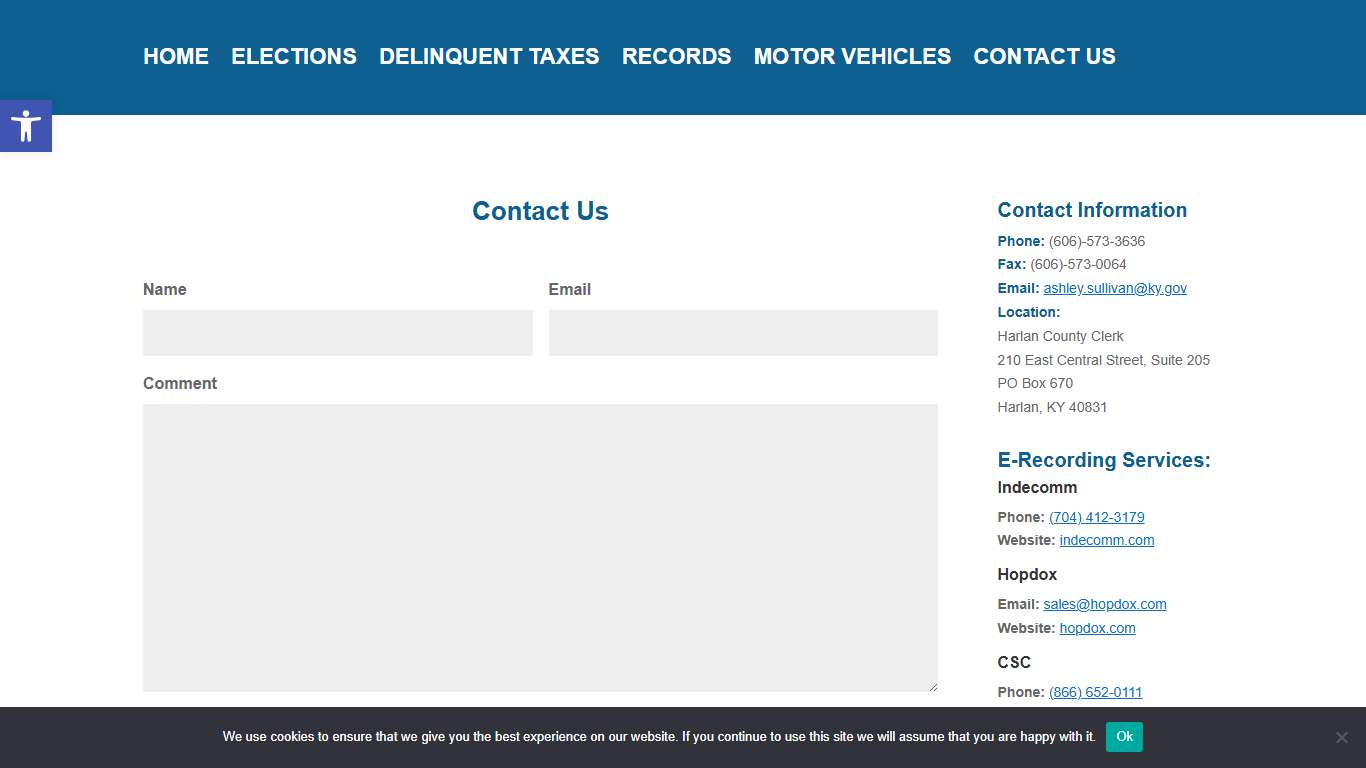 Contact Us - Harlan County Clerk Office
